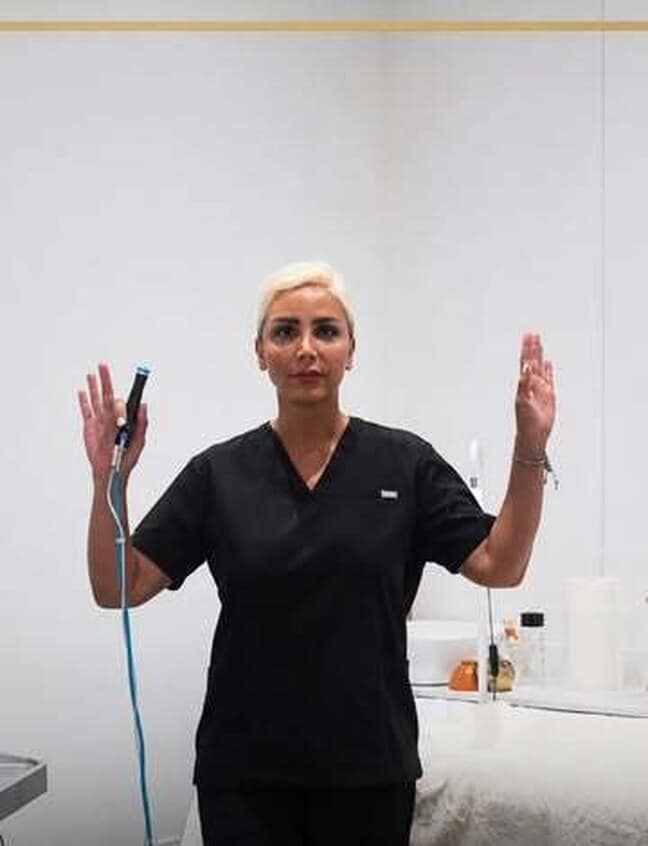 Laser and skin treatment equipment in the Muchin Beauty Clinic treatment room
